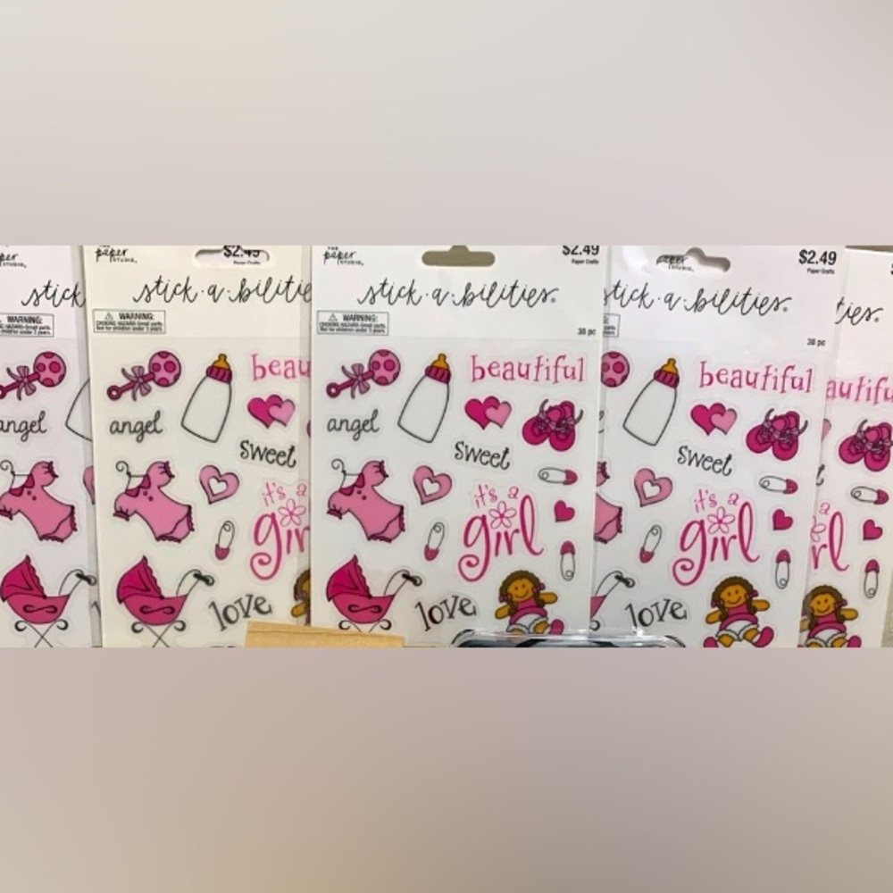 190 pc Baby Girl Themed Stickers